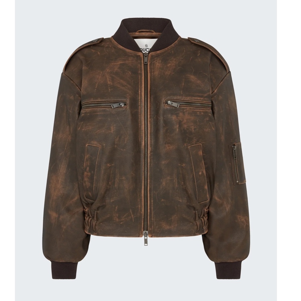Luna Leather Bomber Jacket Ducie - Picture 4 of 5